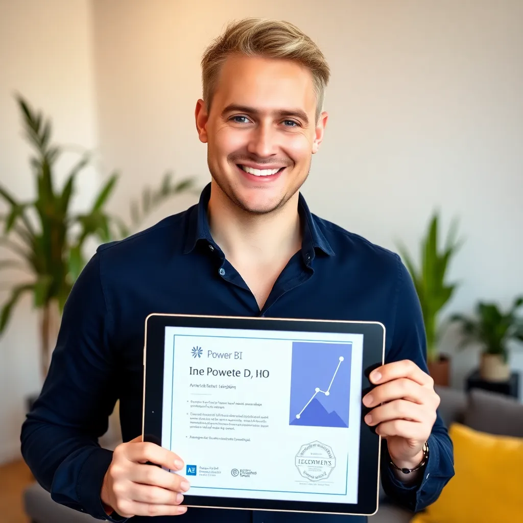 Professional die werkt aan een Power BI dashboard project